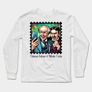 Edison & Tesla Selfie II Long Sleeve T-Shirt